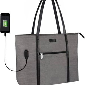 Relavel Gray and Black Laptop Tote